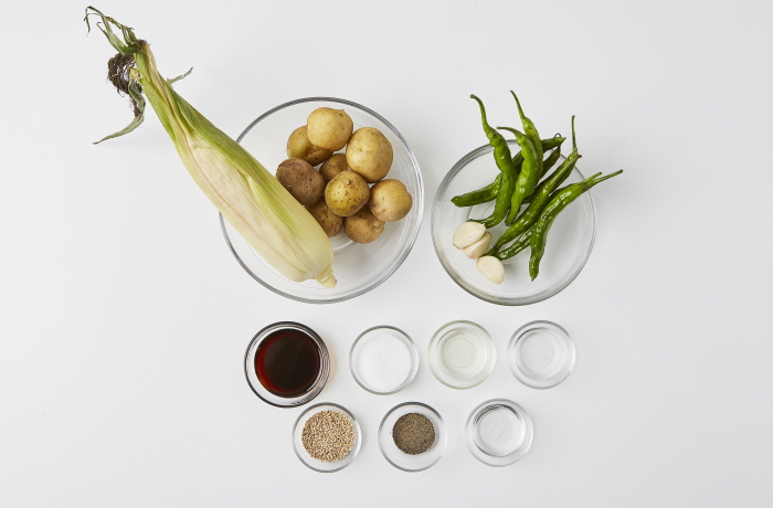 찰옥수수알감자조림 찰옥수수알감자조림