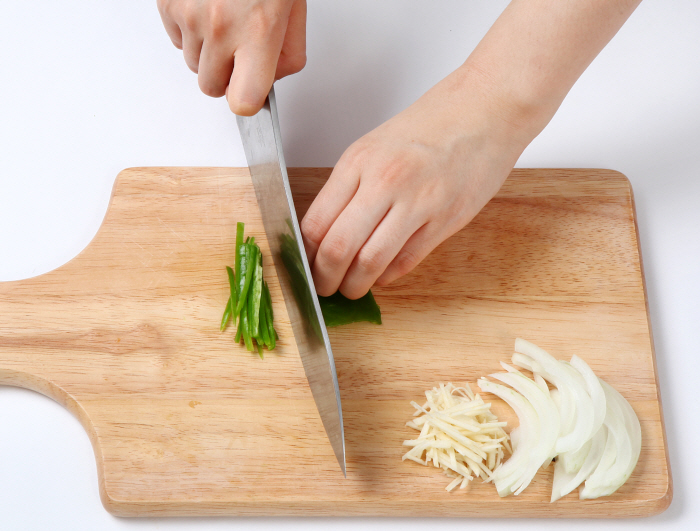 복숭아 열무김치 비빔소면