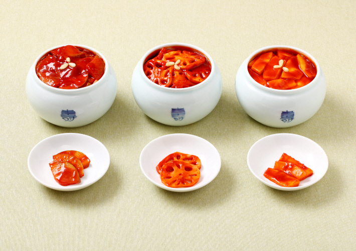 연근, 늙은호박, 감 - 고추장 장아찌(속성) 연근, 늙은호박, 감 - 고추장 장아찌(속성)