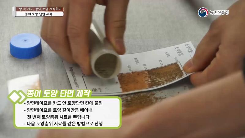 4. 종이 토양 단면 제작