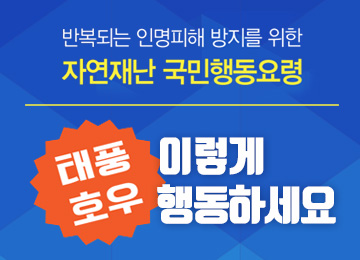 반복되는 인명피해 방지를 위한 자연재난 국민행동요령 태풍호우 이렇게 행동하세요 보다나은 정부