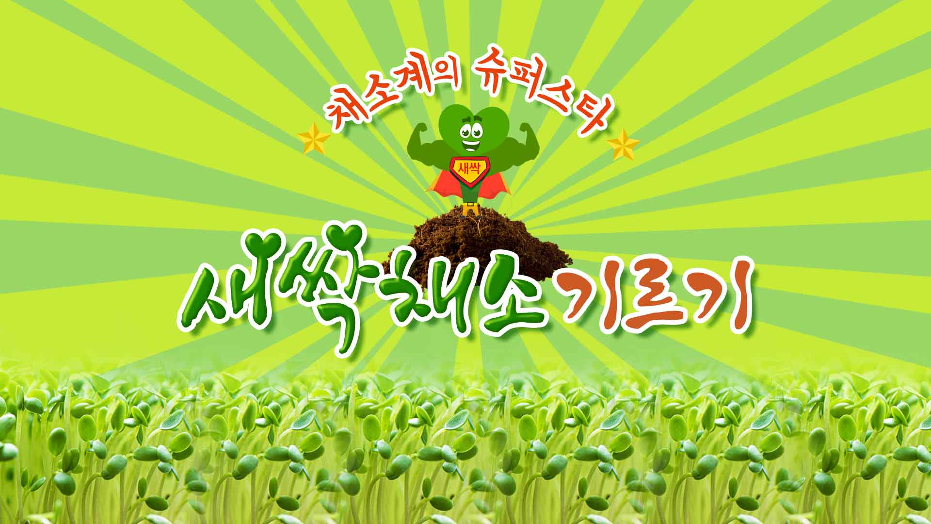 동영상 썸네일 이미지 :채소계의 슈퍼스타, 새싹채소 기르기