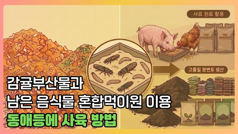 감귤부산물과 남은 음식물 혼합먹이원 이용 동애등에 사육방법 썸네일 이미지