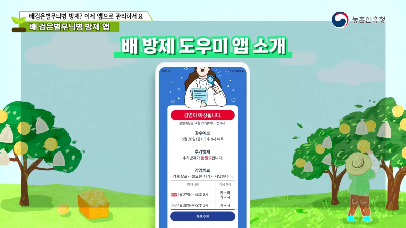 3. 배 검은별무늬병 방제 앱