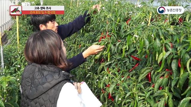 생육조사 포장 및 조사지점 선정