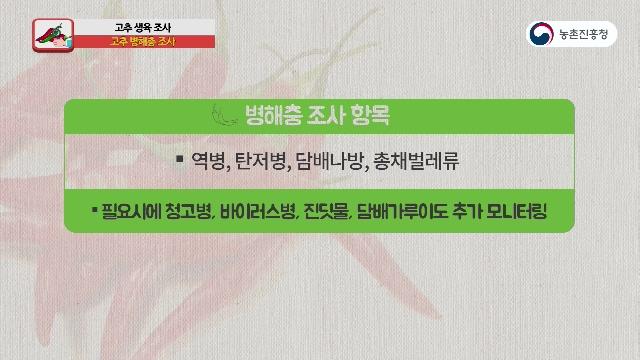 생육조사시 병해충 조사