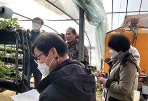 현장기술지원 결과 설명 사진